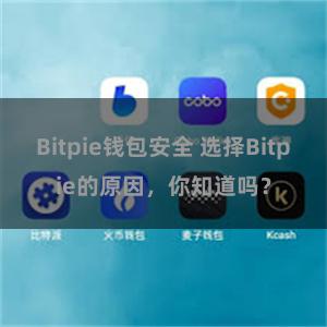 Bitpie钱包安全 选择Bitpie的原因，你知道吗？