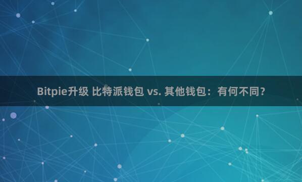 Bitpie升级 比特派钱包 vs. 其他钱包：有何不同？