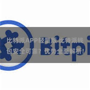 比特派APP轻量版 比特派钱包安全可靠？优势全面解析!