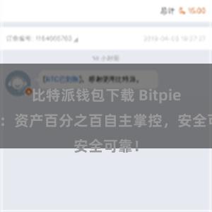 比特派钱包下载 Bitpie钱包：资产百分之百自主掌控，安全可靠！