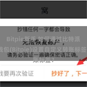 Bitpie新手 如何通过比特派钱包(Bitpie)设置自定义转账标签？