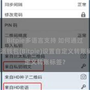 Bitpie多语言支持 如何通过比特派钱包(Bitpie)设置自定义转账标签？