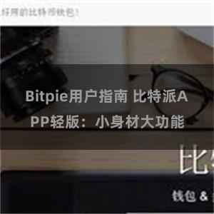 Bitpie用户指南 比特派APP轻版：小身材大功能