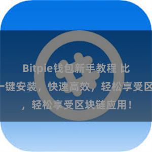 Bitpie钱包新手教程 比特派APP一键安装，快速高效，轻松享受区块链应用！