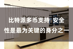 比特派多币支持  安全性是最为关键的身分之一