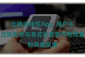 比特派钱包App  用户不错通过钱包参与各式社区算作和风景投票